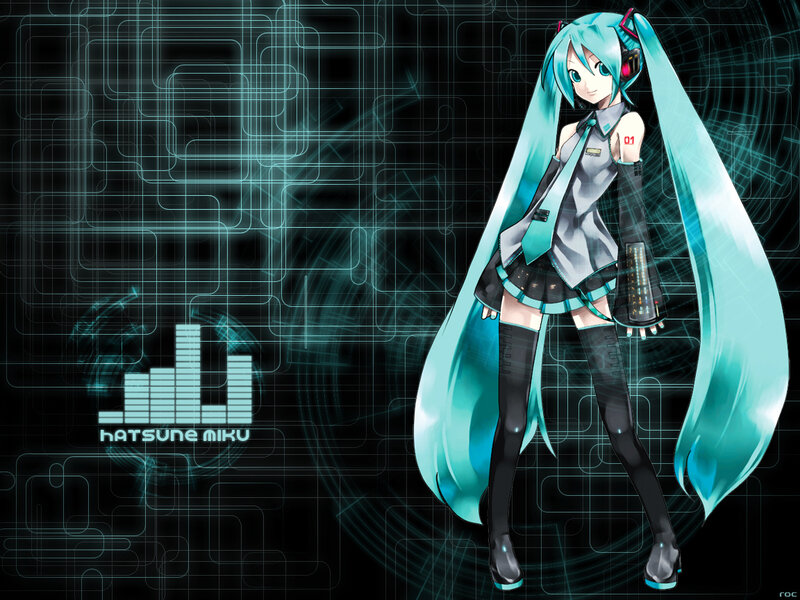 Hatsune Miku Character — Cyan, Futuristic