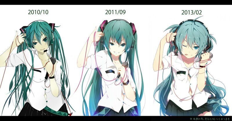 Hatsune Miku character evolution