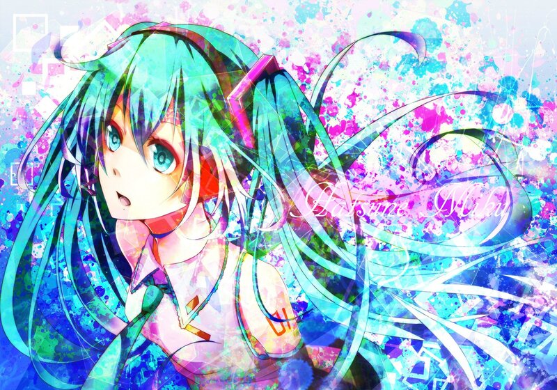Hatsune Miku colorful art