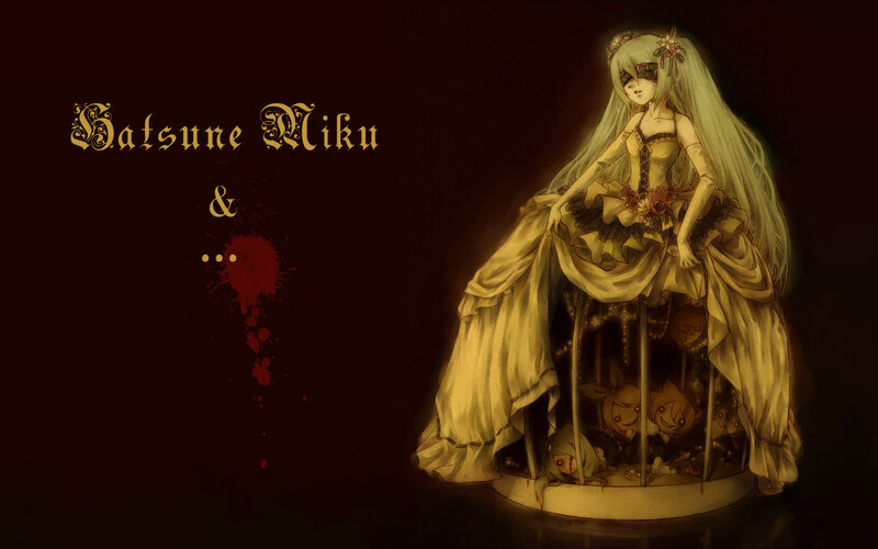 Hatsune Miku in a cage