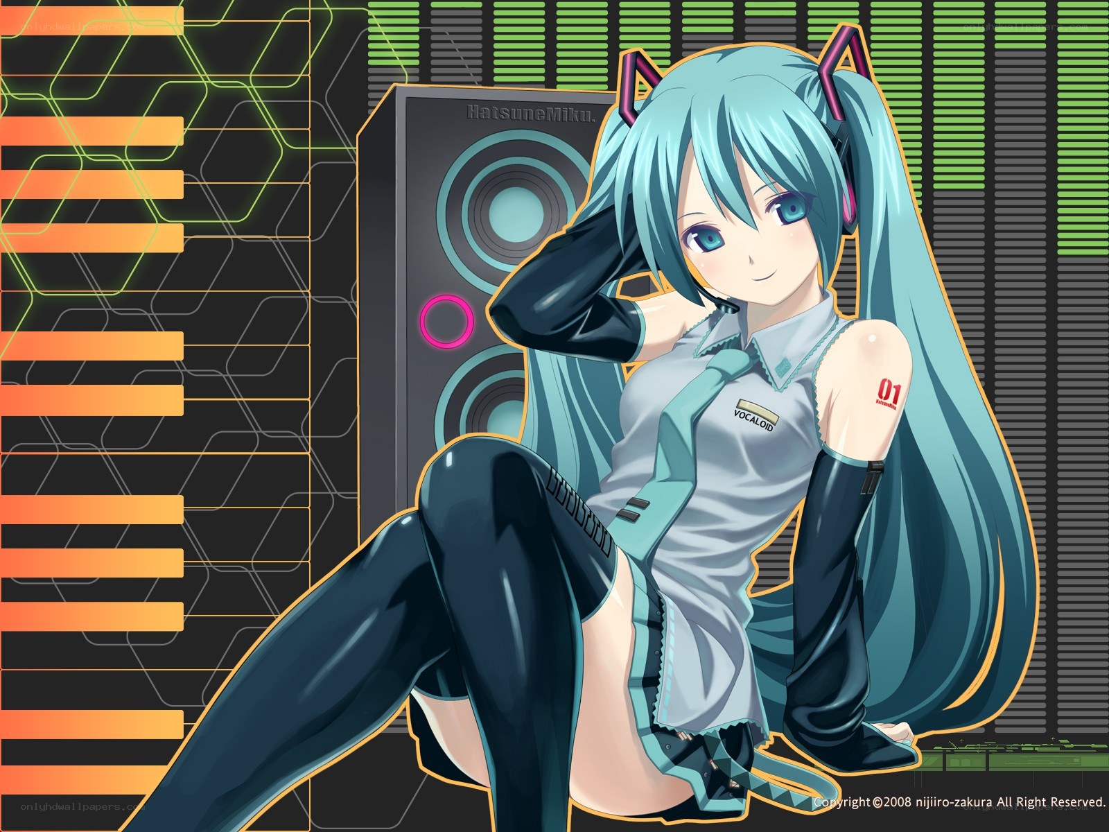 Hatsune Miku in a digital setting