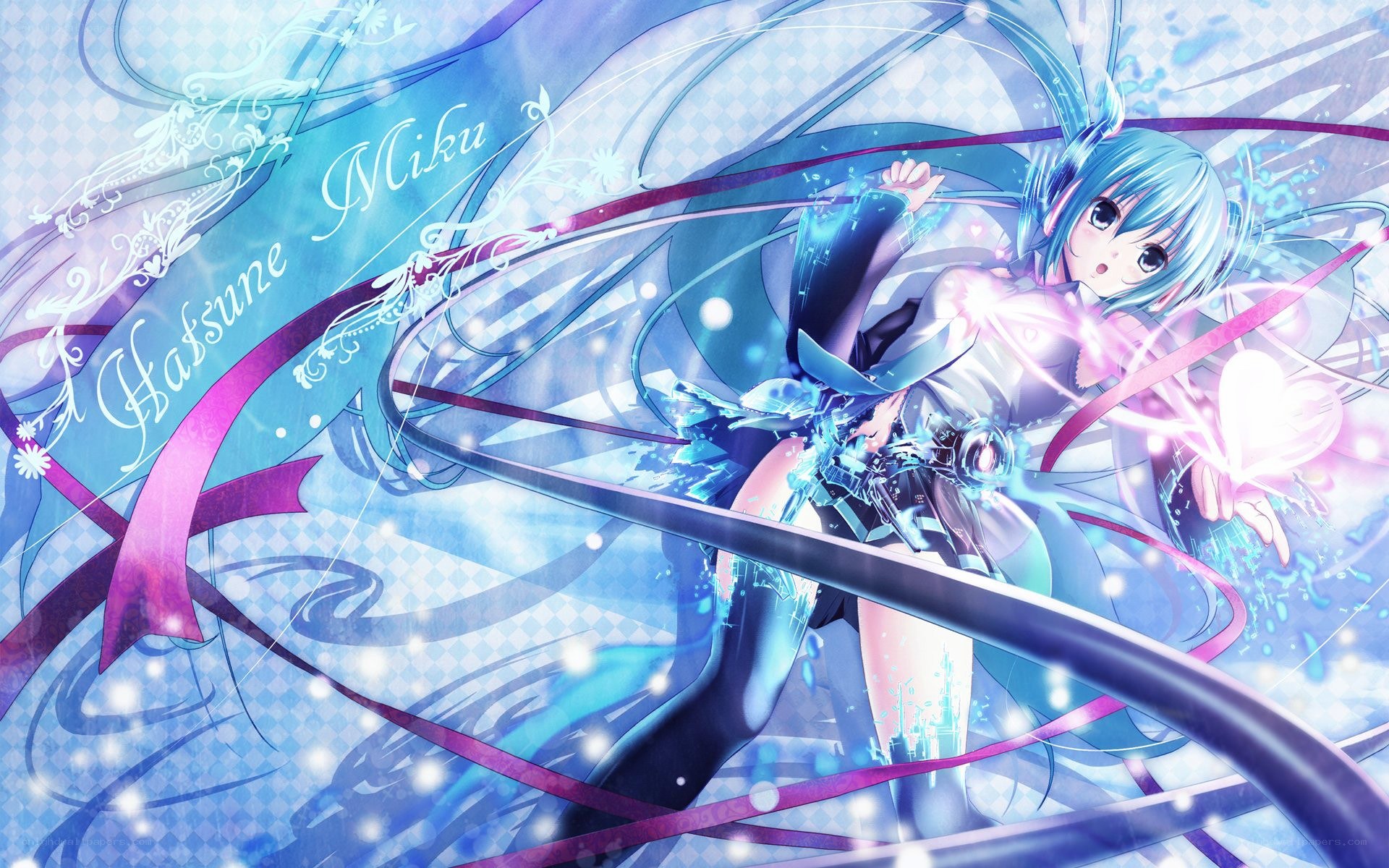 Hatsune Miku in a dynamic pose