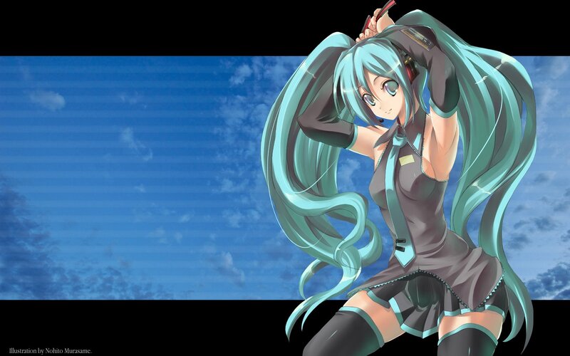 Hatsune Miku in a dynamic pose