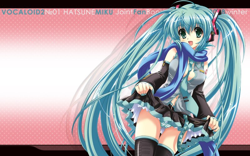 Hatsune Miku in a fanbook illustration