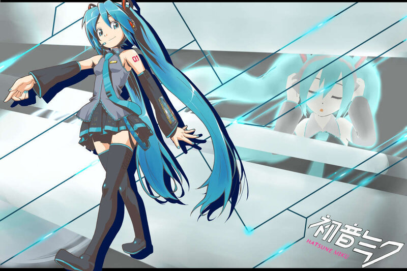 Hatsune Miku in a futuristic setting