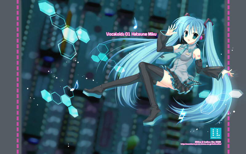 Hatsune Miku in a futuristic setting