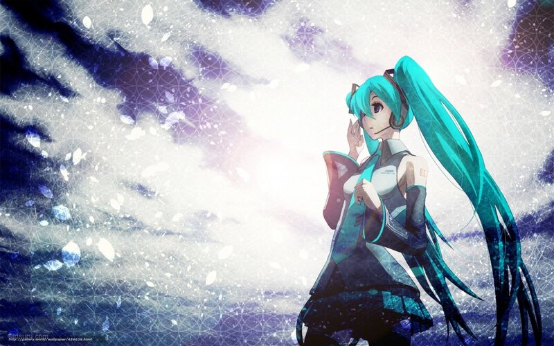 Hatsune Miku in a snowy scene