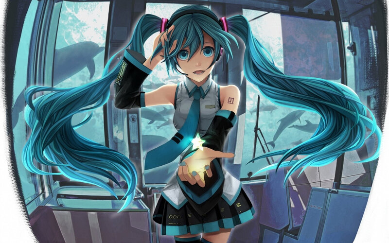 Hatsune Miku in a submarine