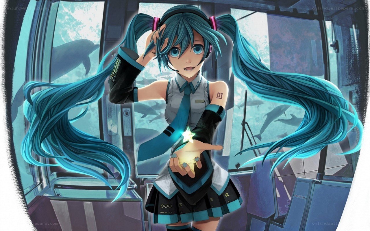 Hatsune Miku in a submarine