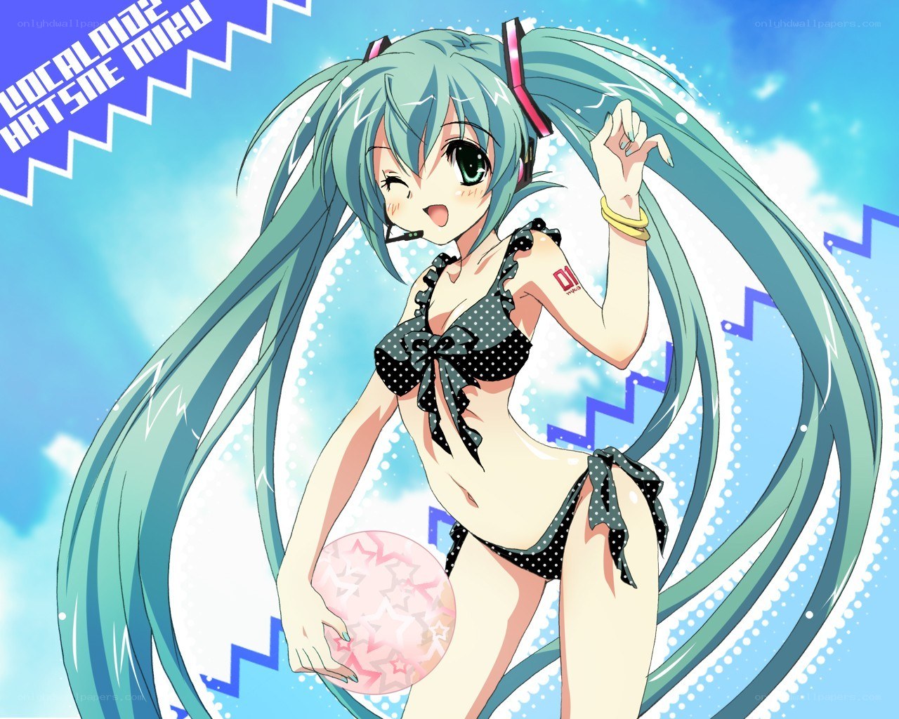 Hatsune Miku in a swimsuit