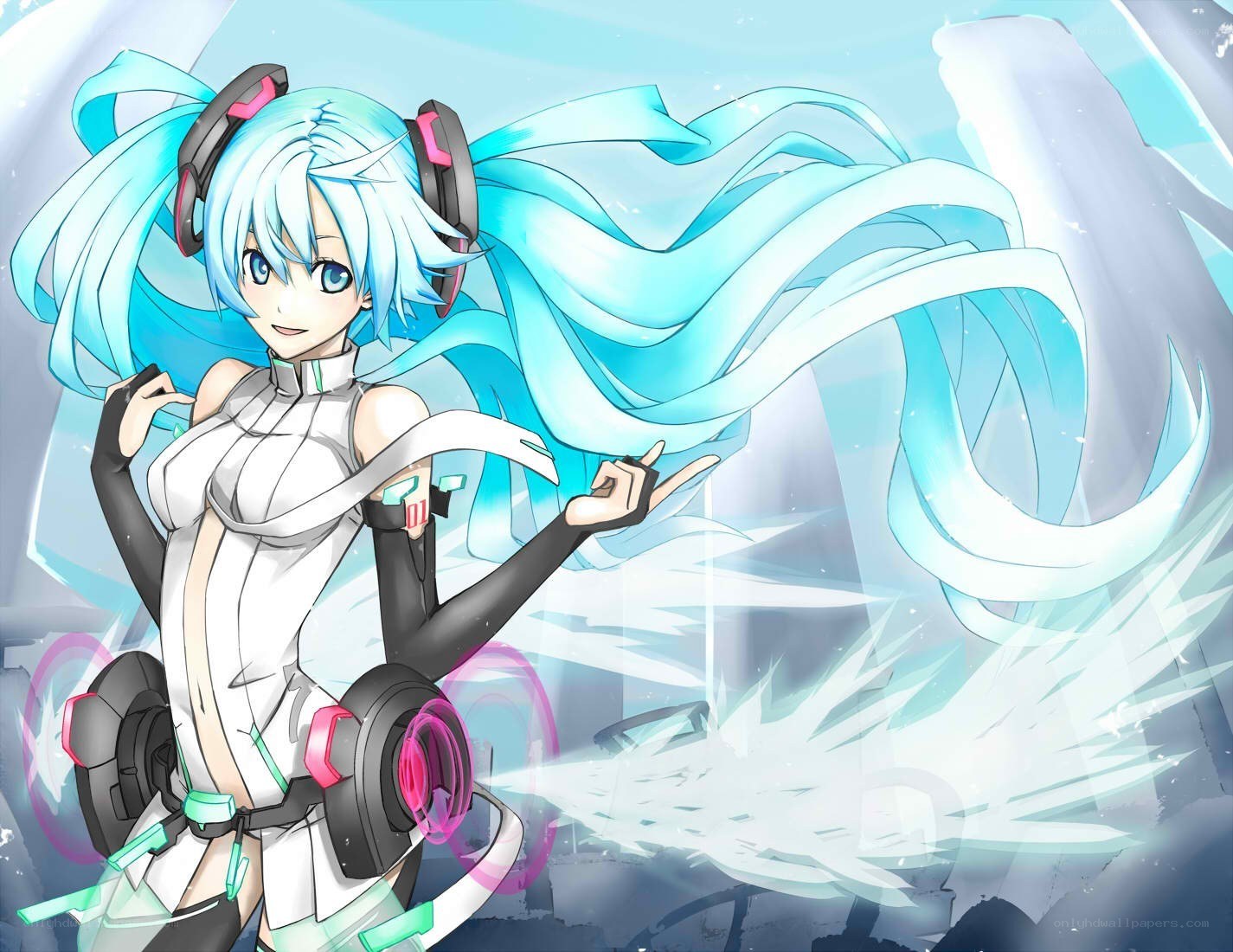 hatsune miku in action