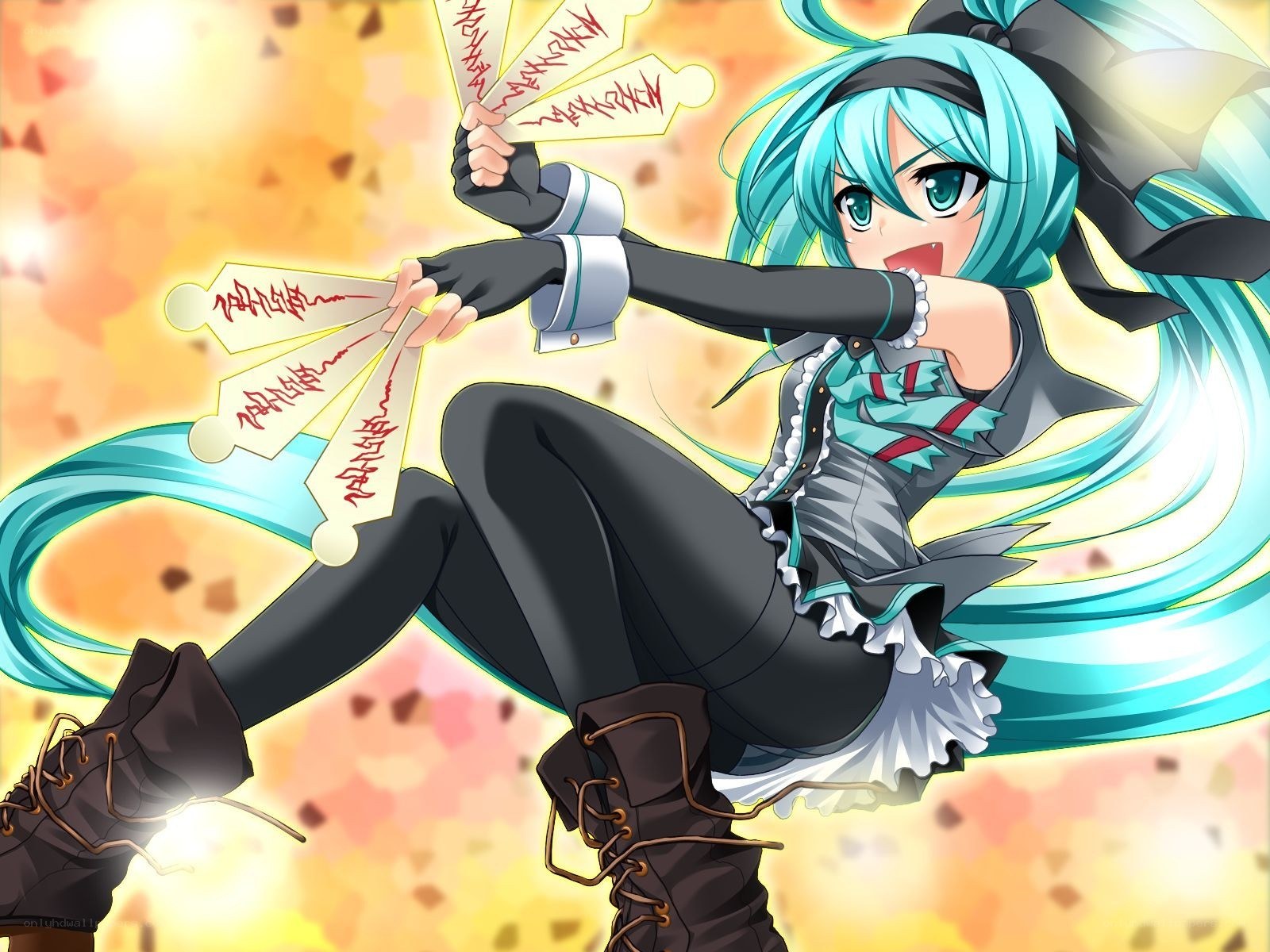 hatsune miku in action