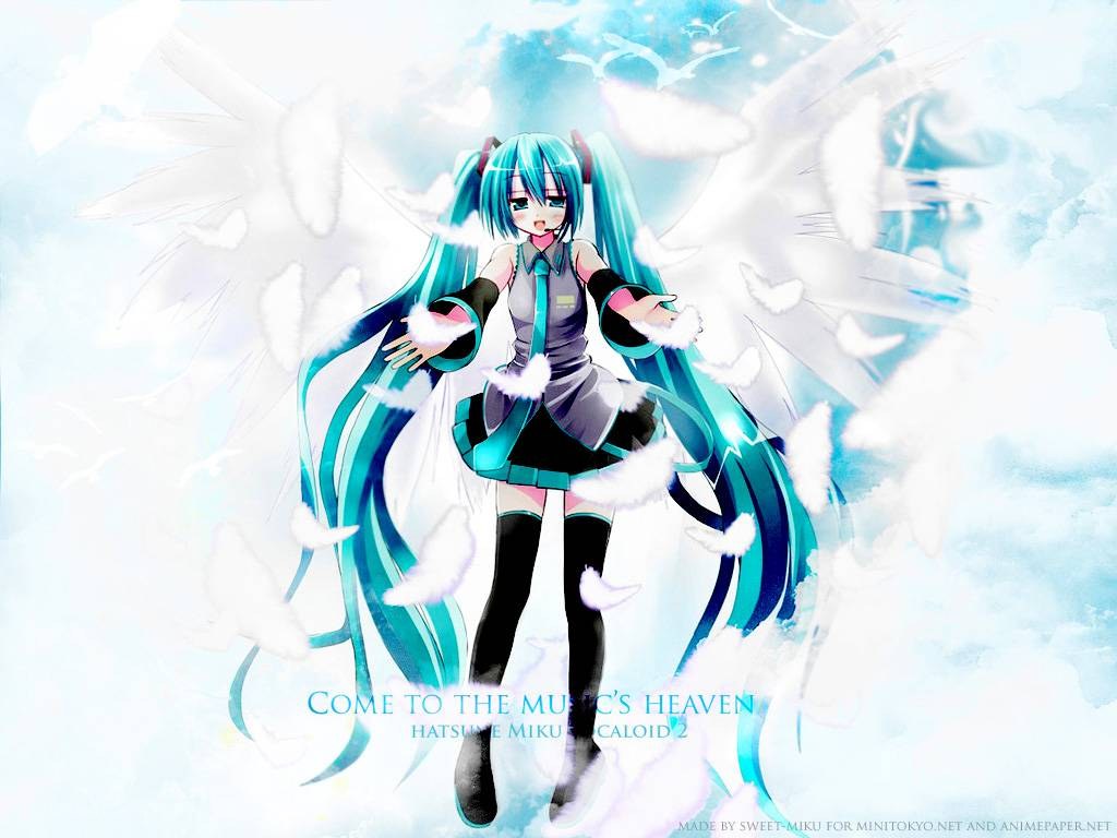 Hatsune Miku in angelic scene