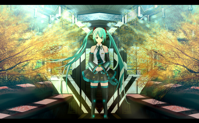 hatsune miku in autumn