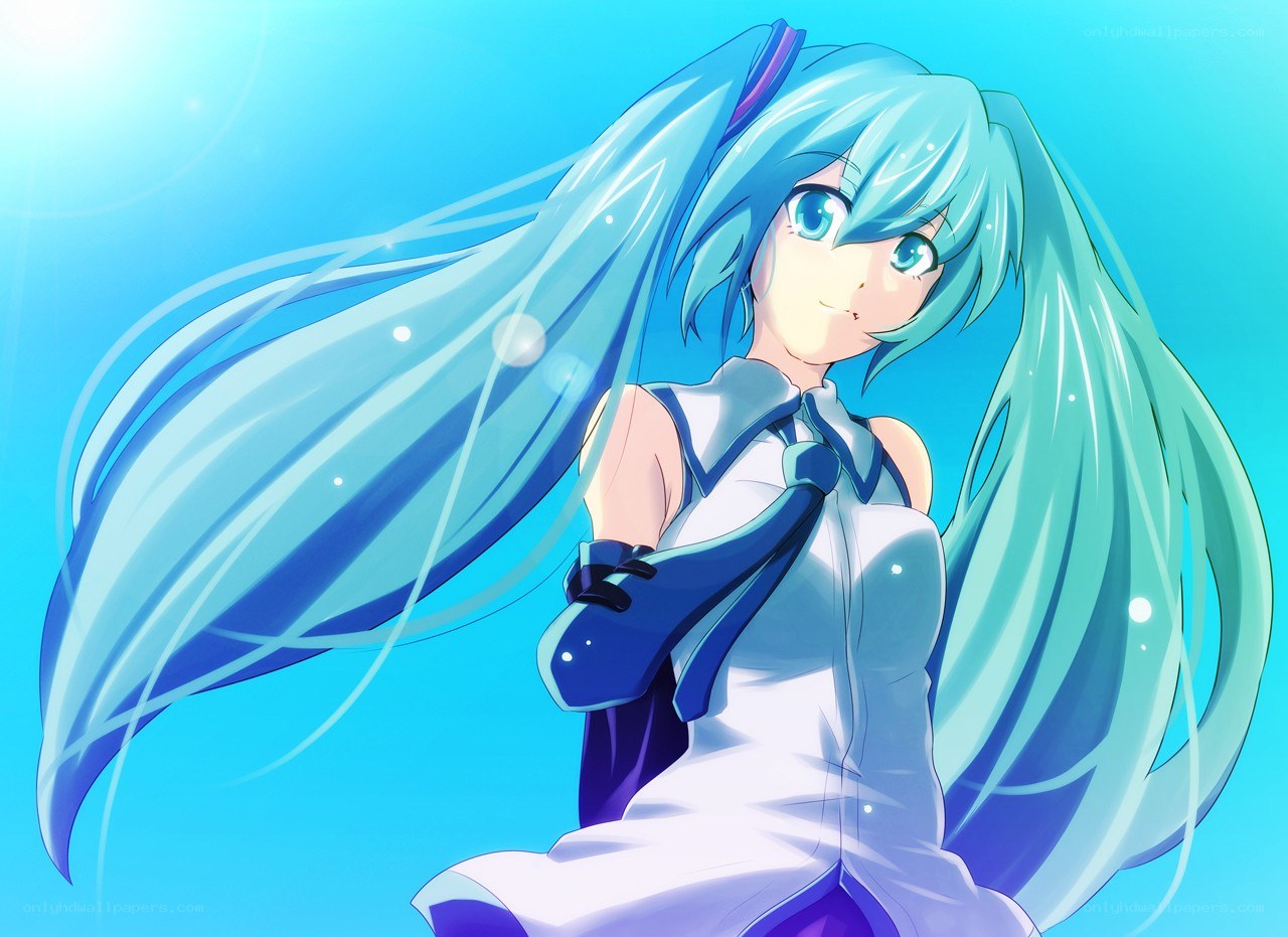 Hatsune Miku in blue light