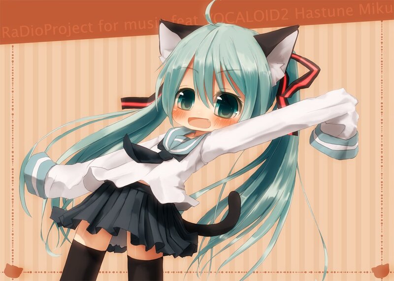 Hatsune Miku in cat ears