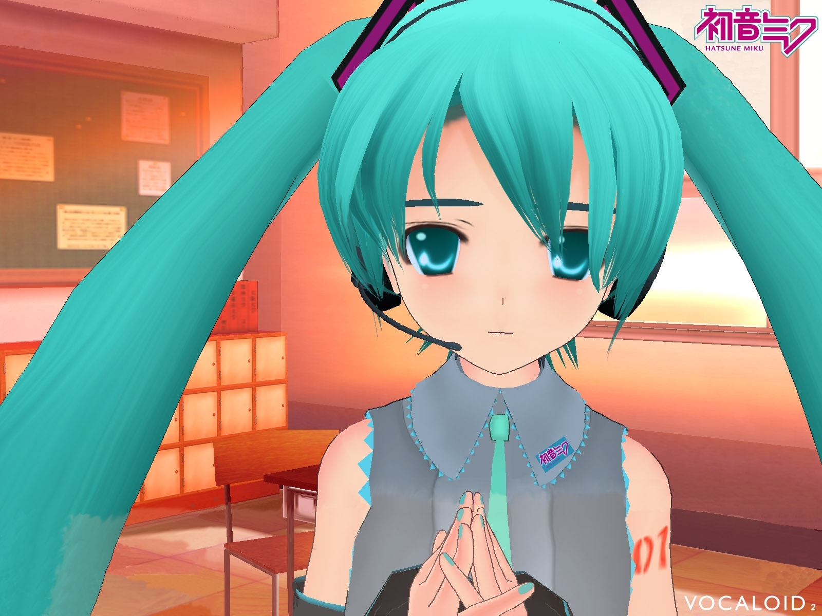 Hatsune Miku in classroom