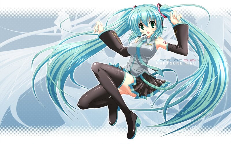 Hatsune Miku in dynamic pose