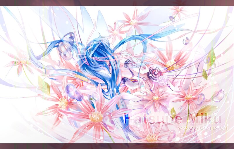 Hatsune Miku in floral art