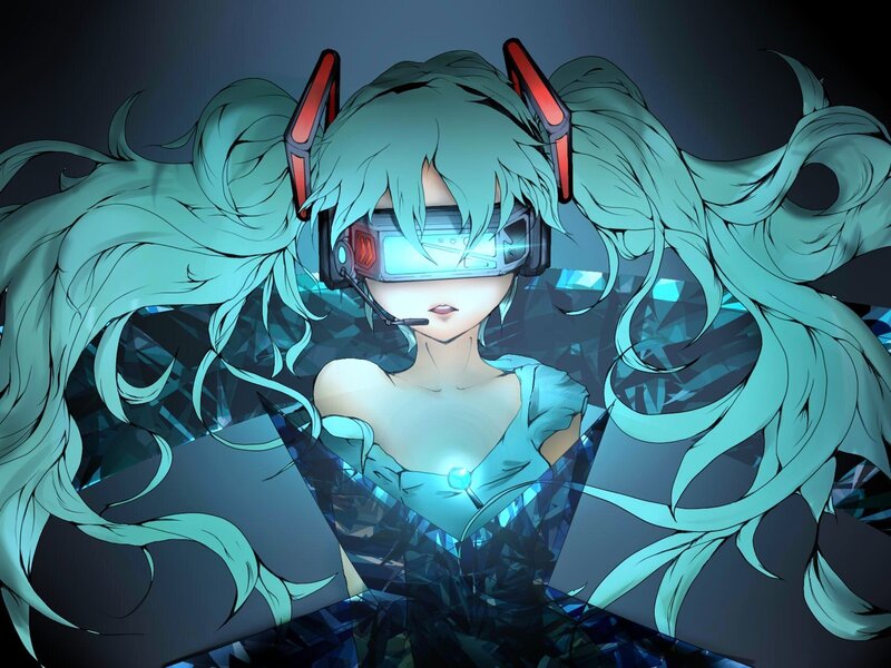 hatsune miku in futuristic gear