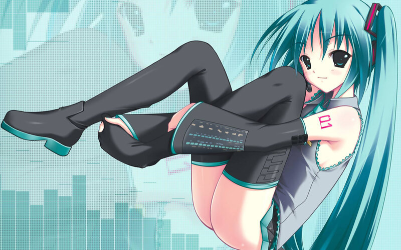 hatsune miku in futuristic outfit