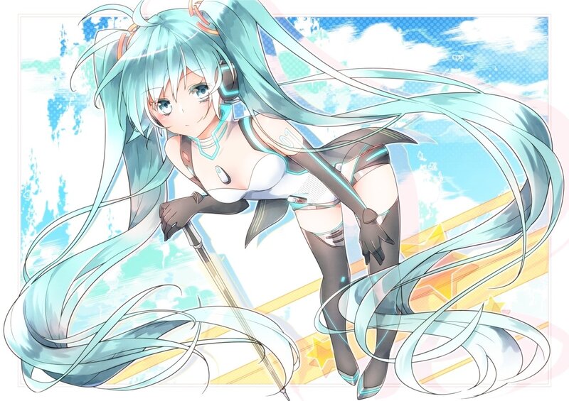 Hatsune Miku in futuristic outfit