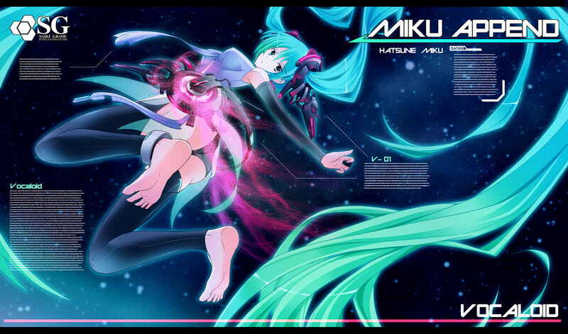 Hatsune Miku in futuristic pose