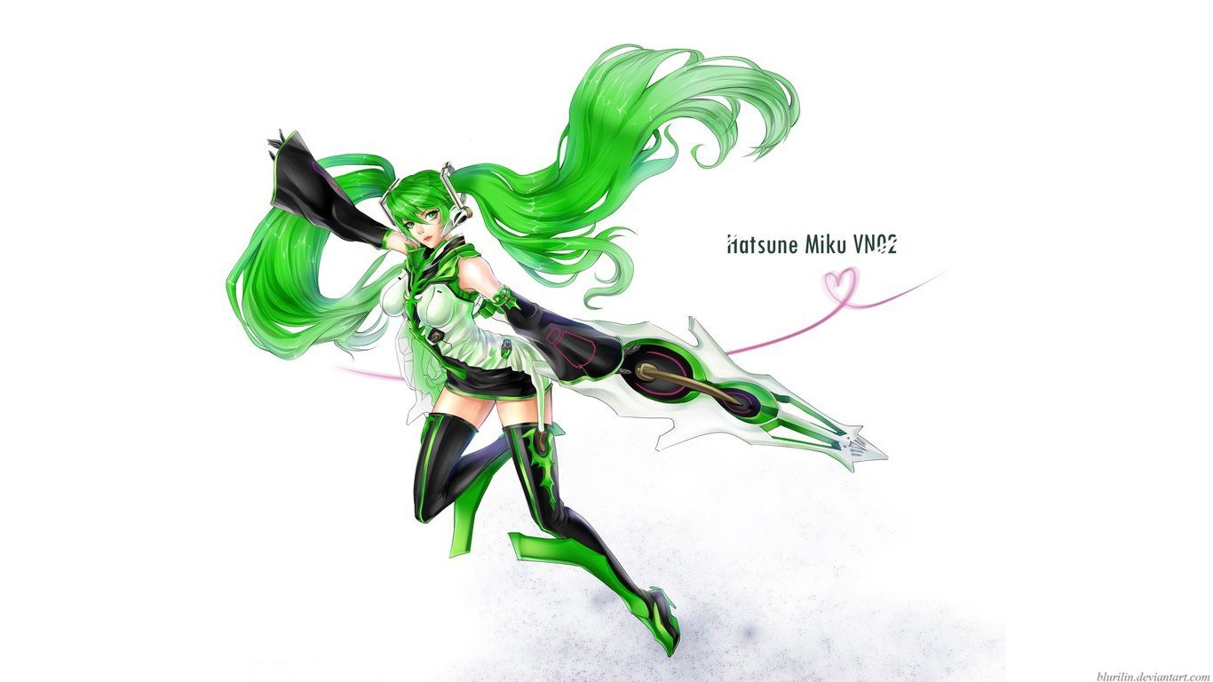 Hatsune Miku in green