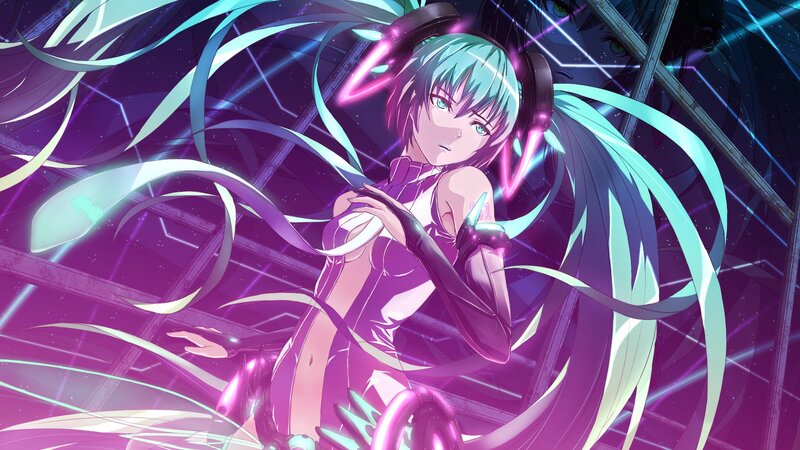 hatsune miku in neon lights