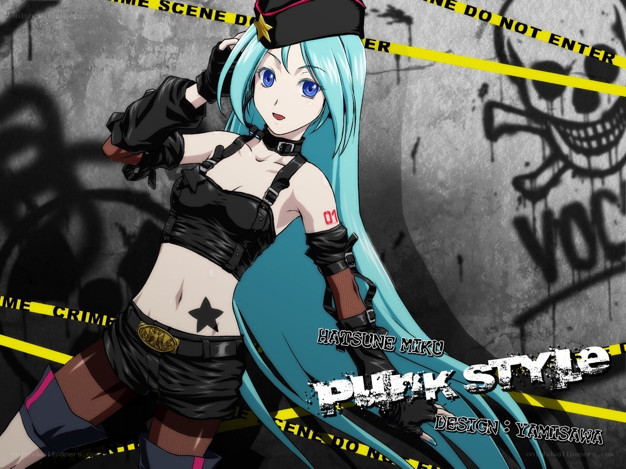 Hatsune Miku in punk style