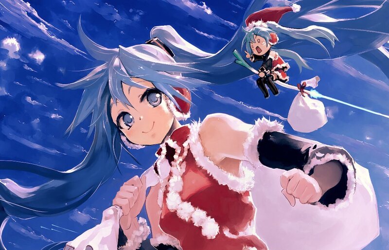 Hatsune Miku in Santa outfit