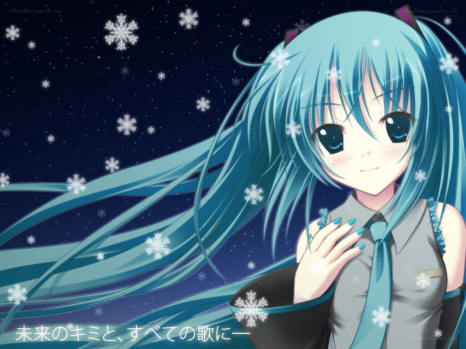 Hatsune Miku in snow