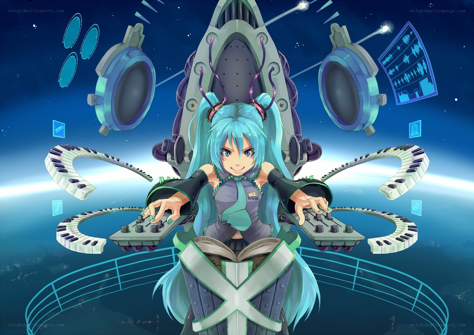 Hatsune Miku in space
