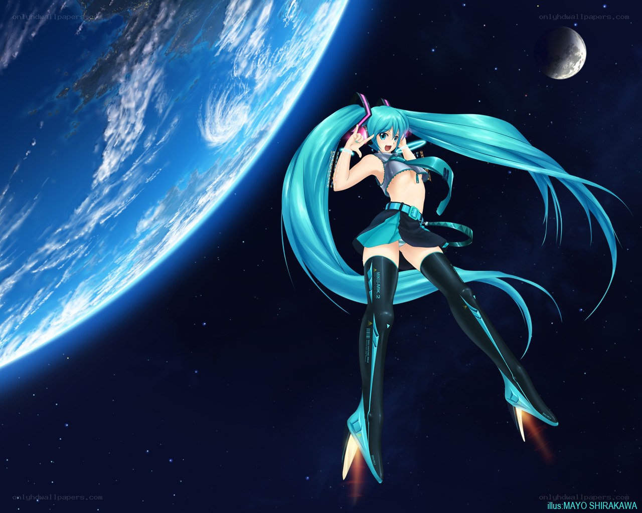 Hatsune Miku in space