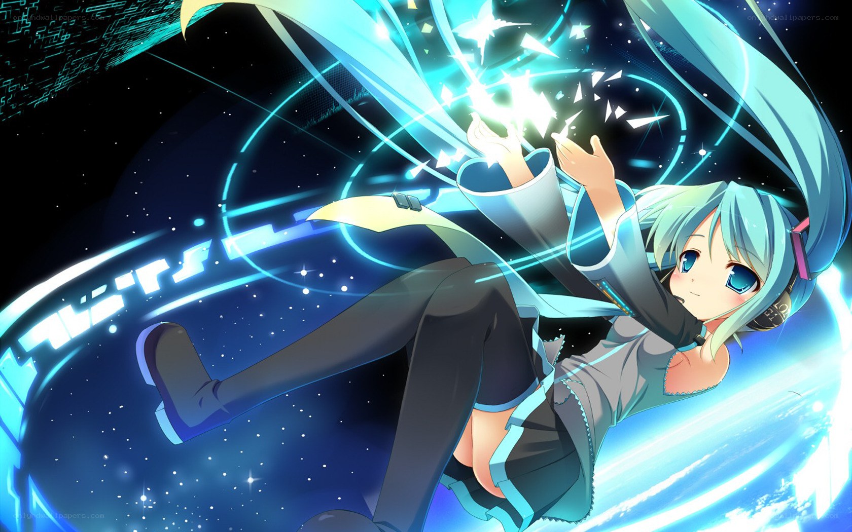 hatsune miku in space