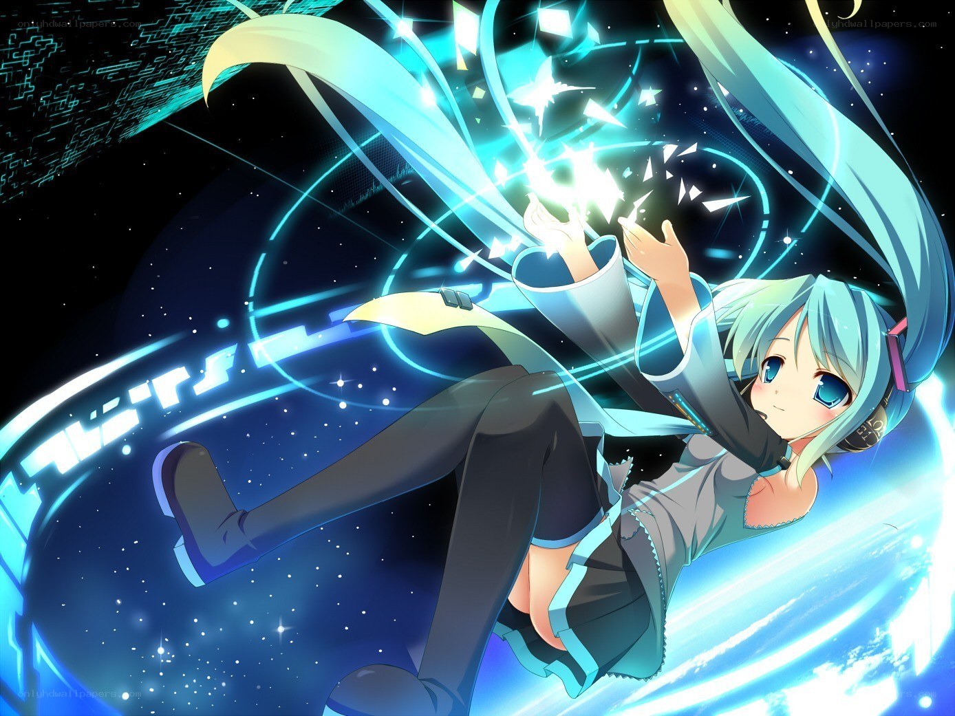 hatsune miku in space