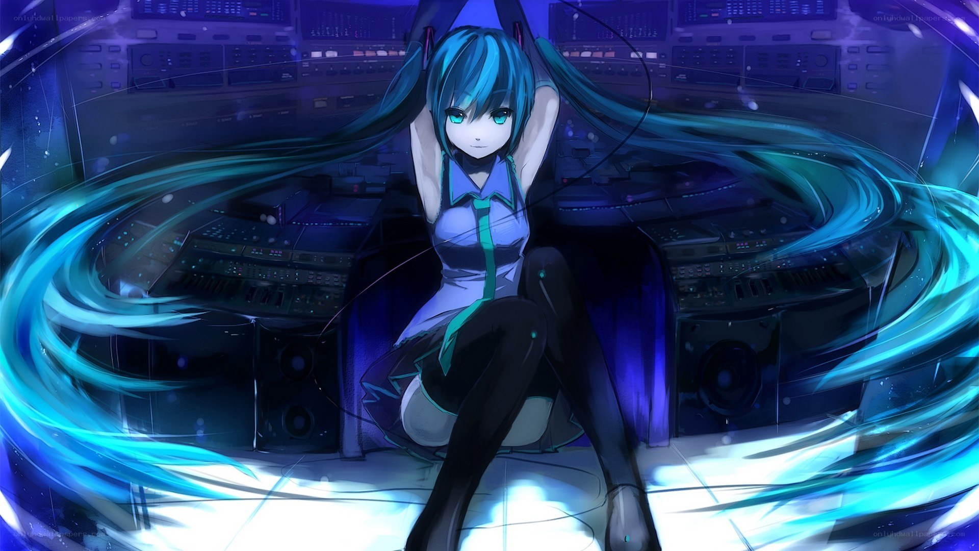 hatsune miku in studio