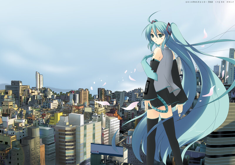Hatsune Miku in the city