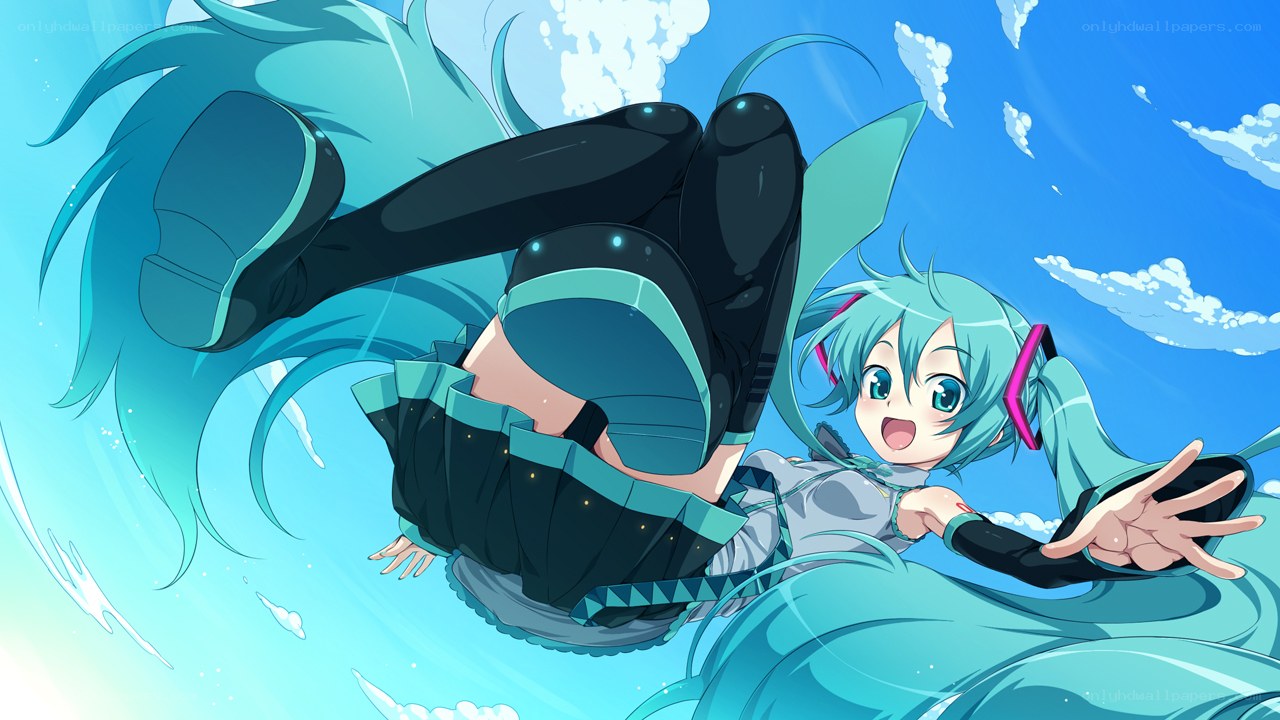 hatsune miku in the sky
