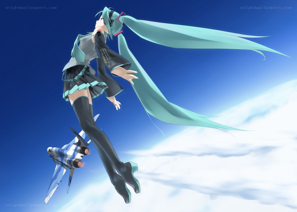 Hatsune Miku in the sky