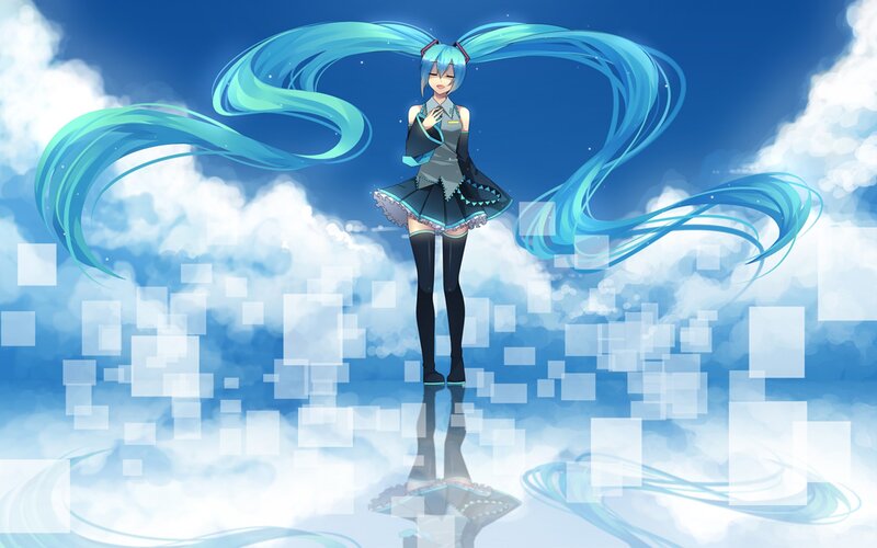 Hatsune Miku in the sky