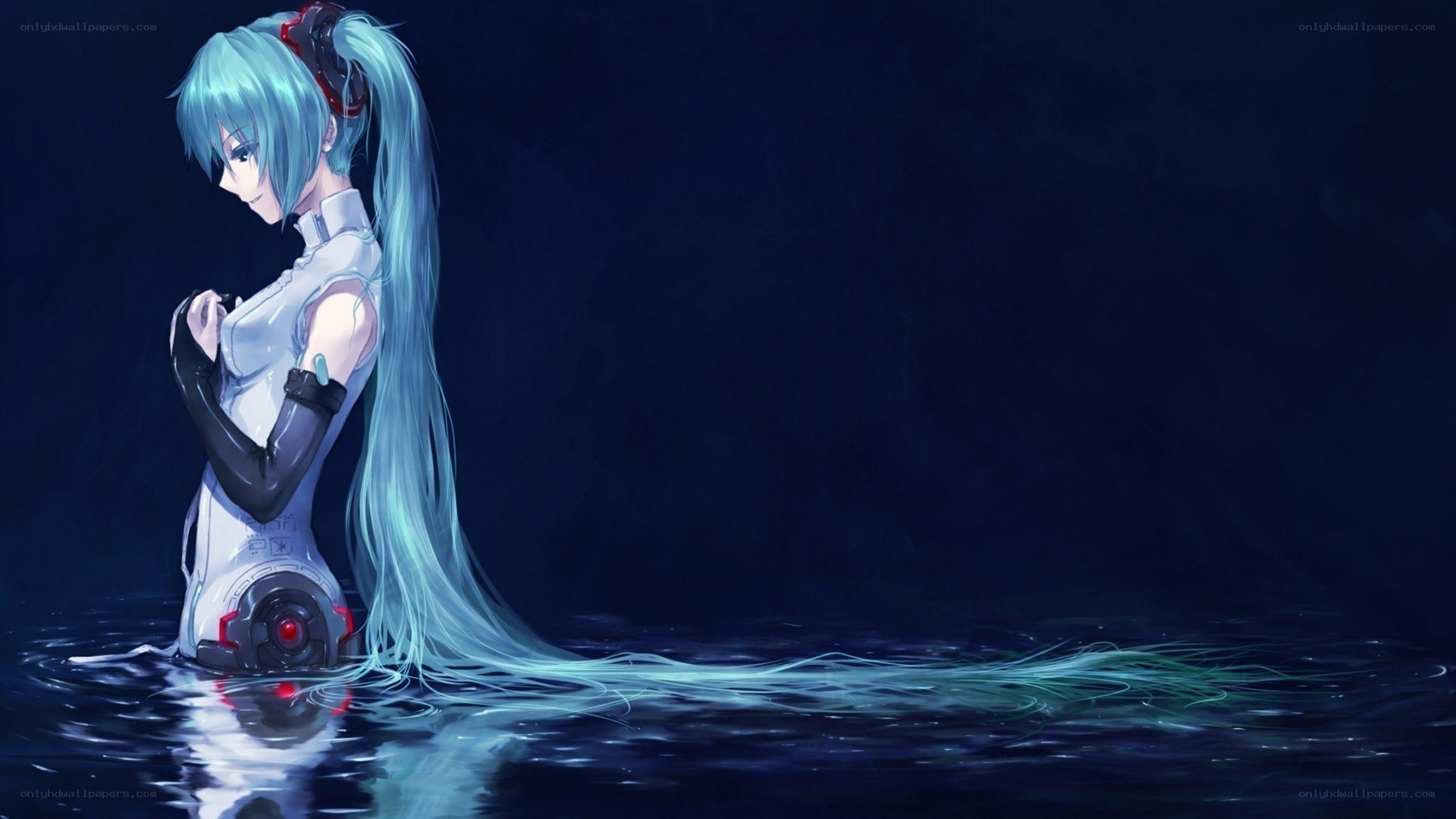Hatsune Miku in water