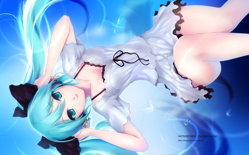 Hatsune Miku in white dress