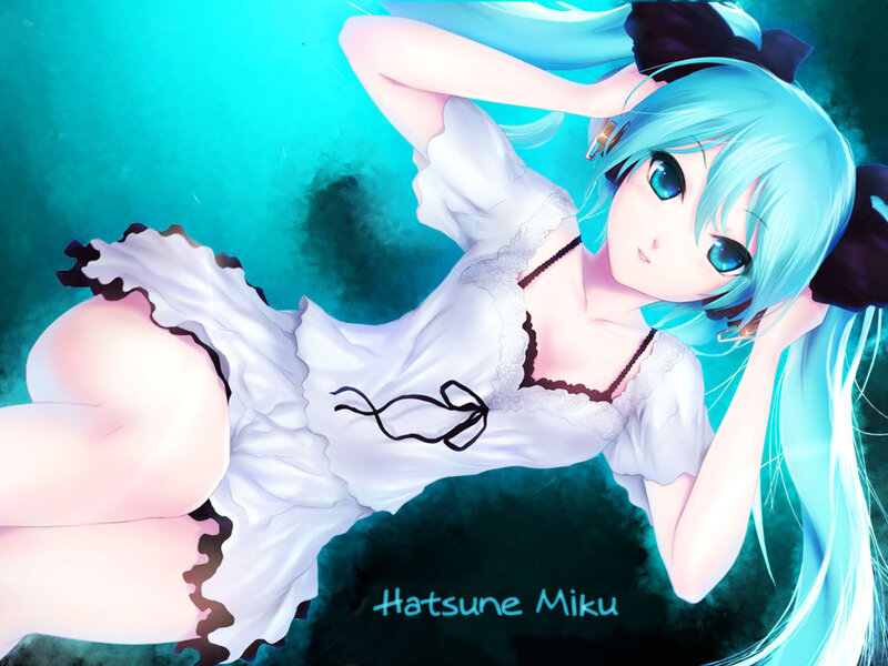 Hatsune Miku in white dress