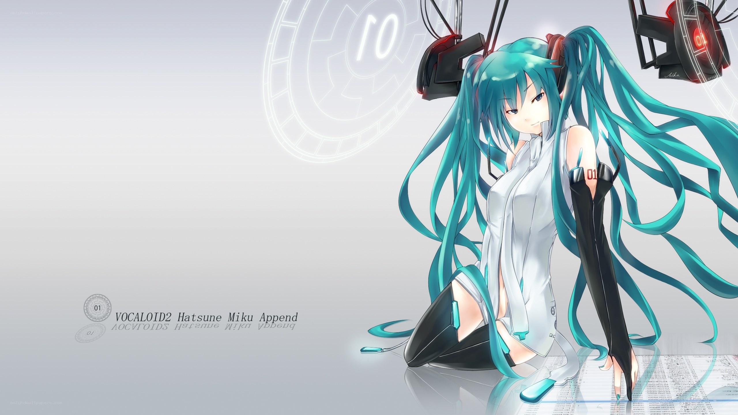 Hatsune Miku in white outfit