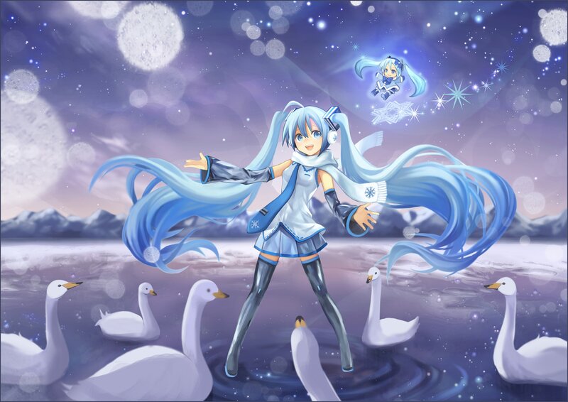 Hatsune Miku in winter wonderland