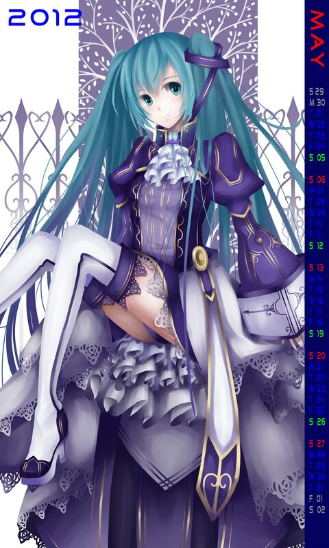 Hatsune Miku May 2012 Calendar