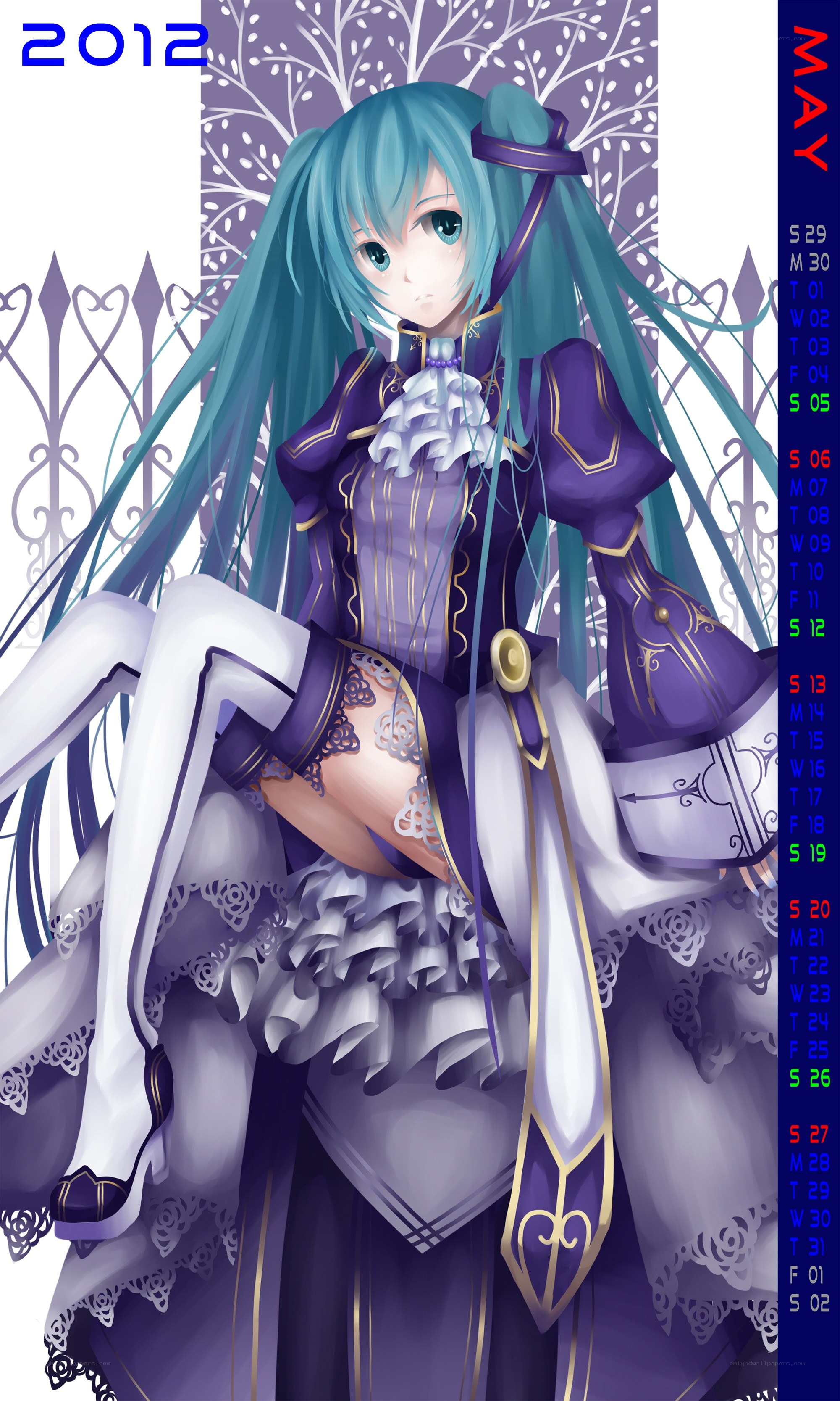 Hatsune Miku May 2012 Calendar