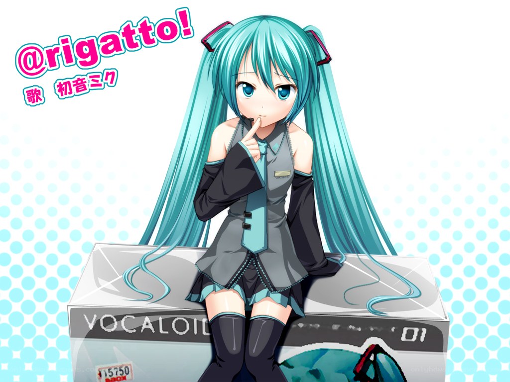 Hatsune Miku on a box