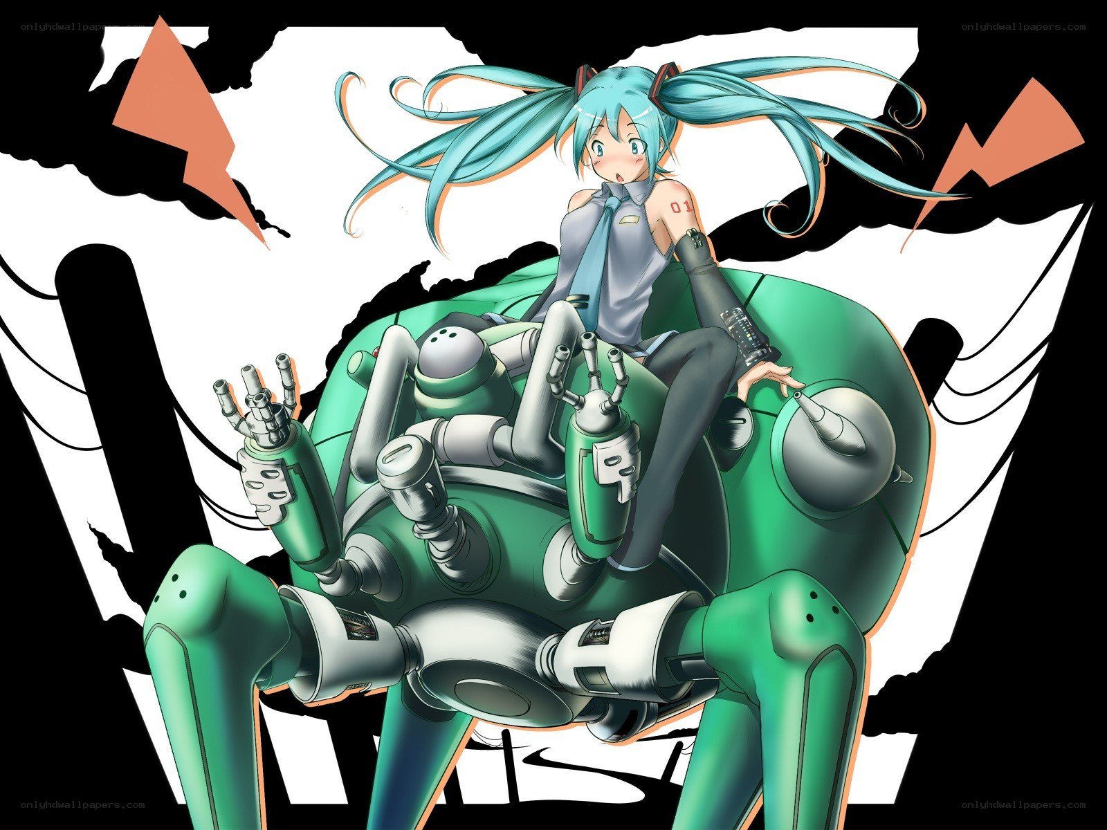 Hatsune Miku on a robot
